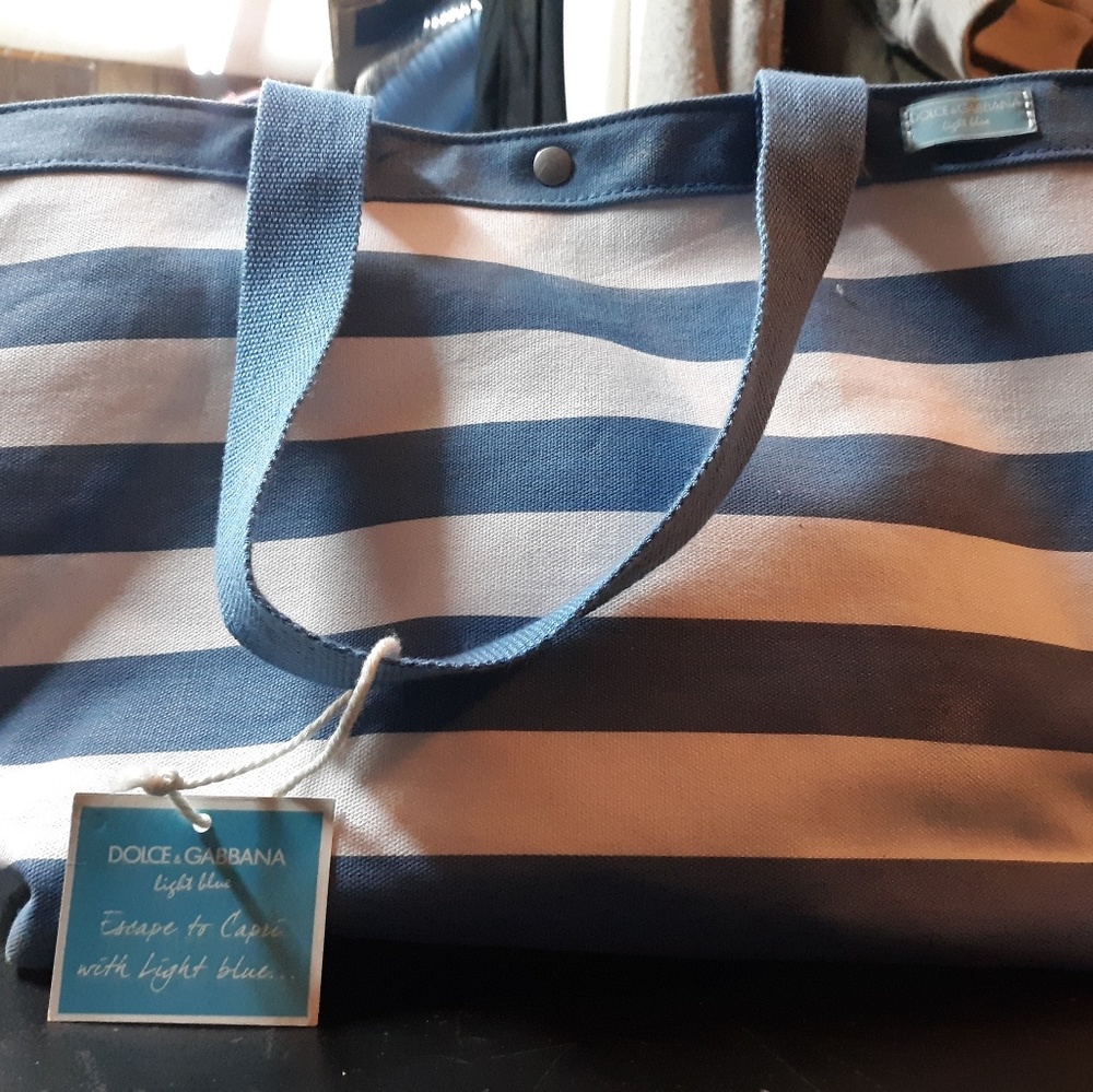 Dolce and Gabbana Light Blue Tote Bag